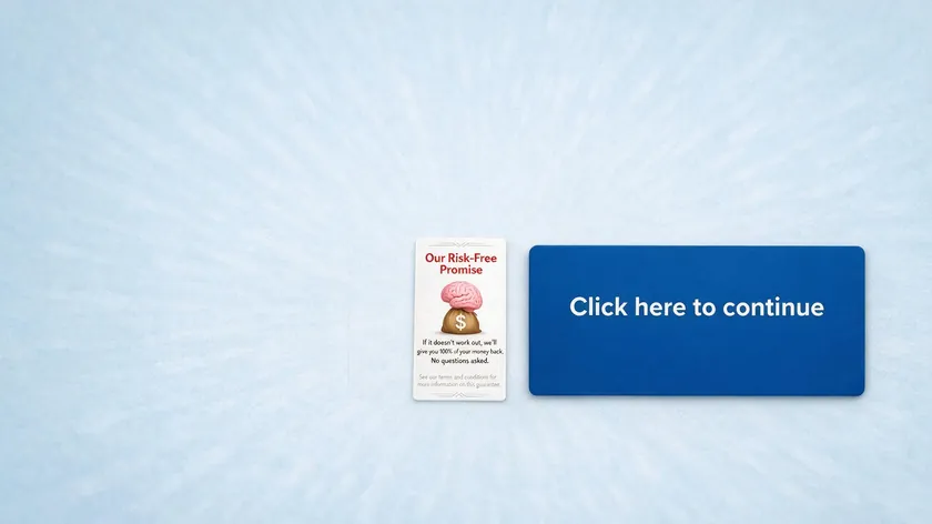 Checkout page trust badge showing a risk-free promise, illustrating money back guarantee examples placed near payment