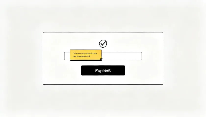 Mockup of an e-commerce checkout screen with a highlighted policy notice above the payment button.