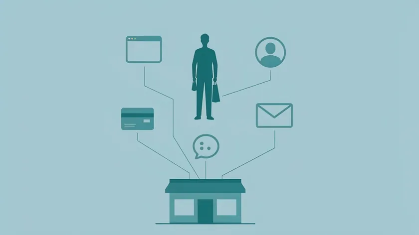 Illustration of the personal data an online store privacy policy must cover, from account details to chat messages