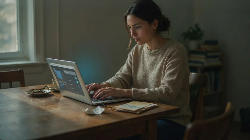 Customer adjusting privacy settings on a laptop to exercise rights under an online store privacy policy
