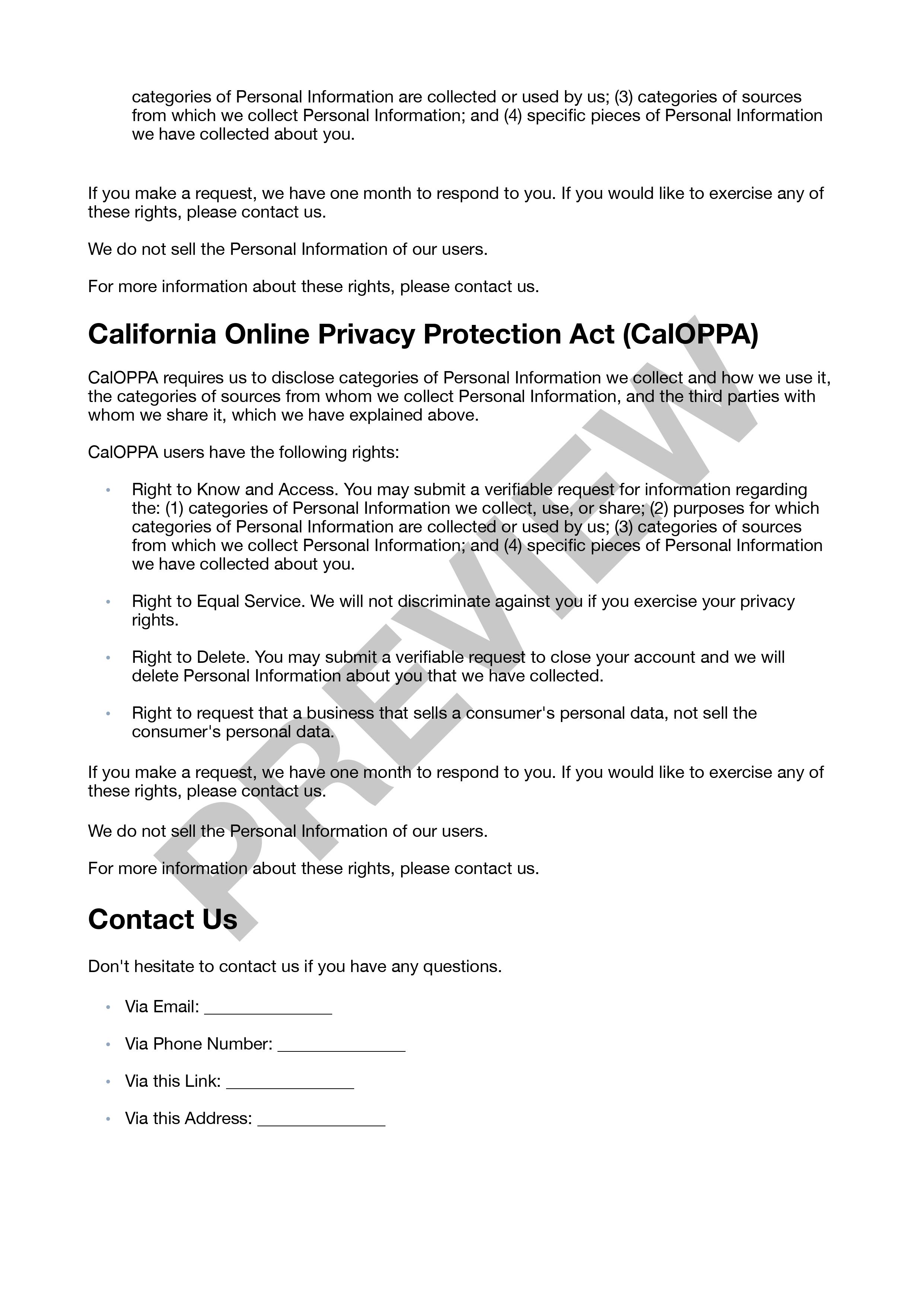 Preview Privacy Policies